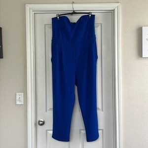 NWT express royal blue jumpsuit with pockets!!!
